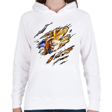 PRINTFASHION Dragon Ball Fighter - Női kapucnis pulóver - Fehér