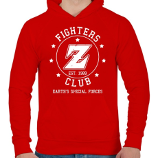 PRINTFASHION Dragon Ball Fighters Z Club - Férfi kapucnis pulóver - Piros