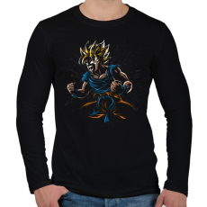 PRINTFASHION Dragon Ball Goku - Férfi hosszú ujjú póló - Fekete