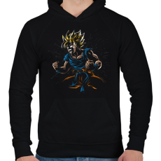 PRINTFASHION Dragon Ball Goku - Férfi kapucnis pulóver - Fekete