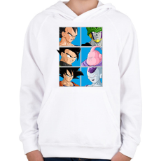 PRINTFASHION Dragon Ball - Gyerek kapucnis pulóver - Fehér