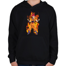 PRINTFASHION dragon ball - Gyerek kapucnis pulóver - Fekete gyerek pulóver, kardigán