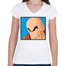 PRINTFASHION Dragon ball karakterek14 - Női V-nyakú póló - Fehér
