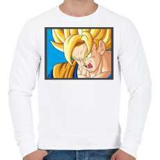 PRINTFASHION Dragon ball karakterek3 - Férfi pulóver - Fehér