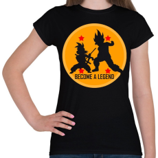 PRINTFASHION Dragon Ball - Légy Legenda! - Női póló - Fekete