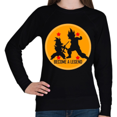 PRINTFASHION Dragon Ball - Légy Legenda! - Női pulóver - Fekete