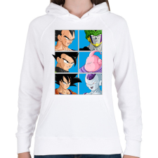 PRINTFASHION Dragon Ball - Női kapucnis pulóver - Fehér női pulóver, kardigán