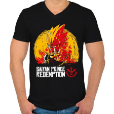 PRINTFASHION Dragon Ball Redemption - Férfi V-nyakú póló - Fekete férfi póló