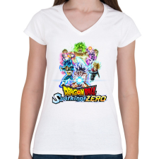 PRINTFASHION Dragon Ball Sparking Zero - Női V-nyakú póló - Fehér női póló