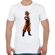 PRINTFASHION dragon ball super-saiyan - Férfi póló - Fehér férfi póló