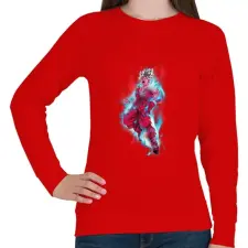 PRINTFASHION dragon ball super-saiyan-hair - Női pulóver - Piros női pulóver, kardigán