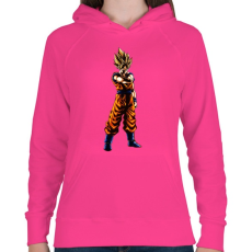 PRINTFASHION dragon ball super-saiyan - Női kapucnis pulóver - Fukszia