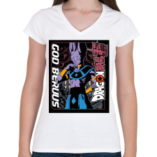 PRINTFASHION Dragon Ball szuper - Női V-nyakú póló - Fehér női póló