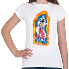 PRINTFASHION Dragon ball- ultra-instinct-aura - Női póló - Fehér női póló