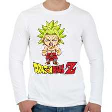 PRINTFASHION Dragon Ball Z Broly - Férfi hosszú ujjú póló - Fehér férfi póló