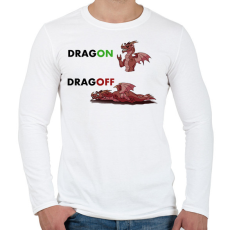 PRINTFASHION DRAGON DRAGOFF  - Férfi hosszú ujjú póló - Fehér