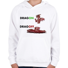 PRINTFASHION DRAGON DRAGOFF  - Gyerek kapucnis pulóver - Fehér