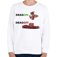 PRINTFASHION DRAGON DRAGOFF  - Gyerek pulóver - Fehér gyerek pulóver, kardigán