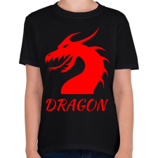 PRINTFASHION Dragon  - Gyerek póló - Fekete gyerek póló
