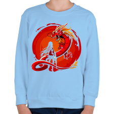PRINTFASHION Dragon - Gyerek pulóver - Világoskék gyerek pulóver, kardigán