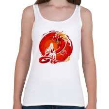 PRINTFASHION Dragon - Női atléta - Fehér női trikó