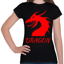 PRINTFASHION Dragon  - Női póló - Fekete női póló