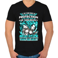 PRINTFASHION Dragonball - Bölcsesség - Férfi V-nyakú póló - Fekete