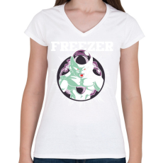 PRINTFASHION Dragonball - Dermesztő - Női V-nyakú póló - Fehér