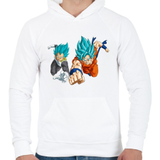 PRINTFASHION Dragonball - Férfi kapucnis pulóver - Fehér férfi pulóver, kardigán