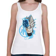 PRINTFASHION Dragonball - Goku blue - Női atléta - Fehér női trikó