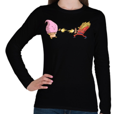 PRINTFASHION Dragonball kajaharc - Női hosszú ujjú póló - Fekete