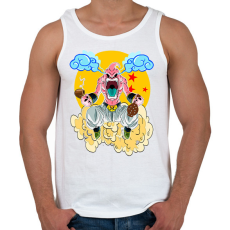 PRINTFASHION Dragonball - Kid Boo - Férfi atléta - Fehér