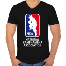 PRINTFASHION Dragonball kosárlabda - Férfi V-nyakú póló - Fekete