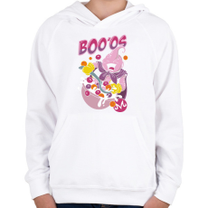 PRINTFASHION Dragonball - Majin boo - Gyerek kapucnis pulóver - Fehér