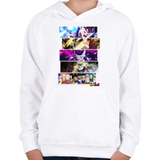 PRINTFASHION DragonBall montage - Gyerek kapucnis pulóver - Fehér gyerek pulóver, kardigán