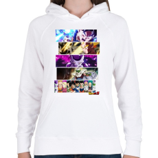 PRINTFASHION DragonBall montage - Női kapucnis pulóver - Fehér