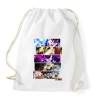 PRINTFASHION DragonBall montage - Sportzsák, Tornazsák - Fehér