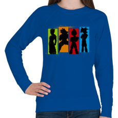 PRINTFASHION Dragonball Saiyan család - Női pulóver - Királykék