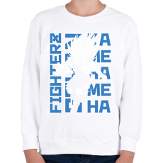 PRINTFASHION Dragonball - Son Gohan kamehameha - Gyerek pulóver - Fehér