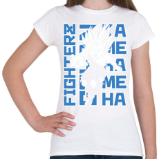 PRINTFASHION Dragonball - Son Gohan kamehameha - Női póló - Fehér