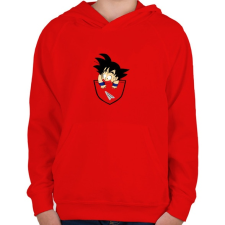 PRINTFASHION Dragonball Son Goku - ZSEB - Gyerek kapucnis pulóver - Piros gyerek pulóver, kardigán