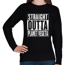 PRINTFASHION Dragonball straight outta Planet Vegeta - Női pulóver - Fekete női pulóver, kardigán