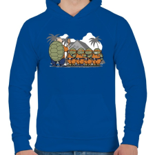 PRINTFASHION Dragonball teknősök - Férfi kapucnis pulóver - Királykék férfi pulóver, kardigán