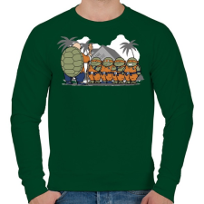 PRINTFASHION Dragonball teknősök - Férfi pulóver - Sötétzöld férfi pulóver, kardigán
