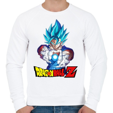 PRINTFASHION Dragonball Vegeta - Férfi pulóver - Fehér férfi pulóver, kardigán