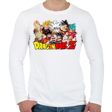 PRINTFASHION Dragonball Z - Férfi hosszú ujjú póló - Fehér férfi póló