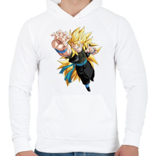PRINTFASHION Dragonball Z - Férfi kapucnis pulóver - Fehér férfi pulóver, kardigán
