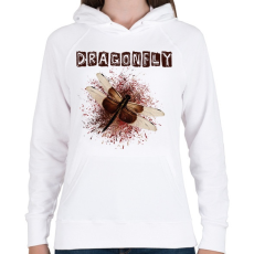 PRINTFASHION dragonfly1 - Női kapucnis pulóver - Fehér