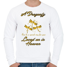 PRINTFASHION dragonfly - Férfi pulóver - Fehér férfi pulóver, kardigán