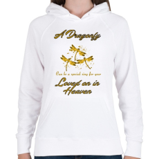 PRINTFASHION dragonfly - Női kapucnis pulóver - Fehér